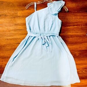 Light Blue One Shoulder Kids Dress,  Excellent condition Size 12Y